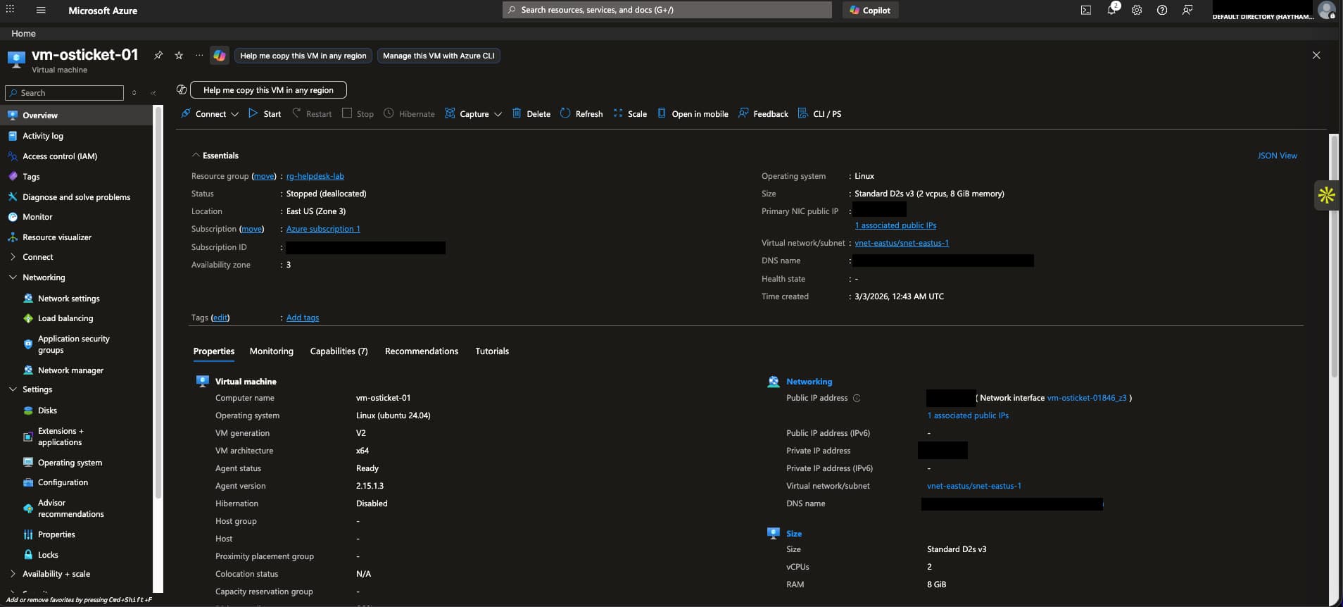 Enterprise Help Desk Lab – osTicket on Microsoft Azure — project cover